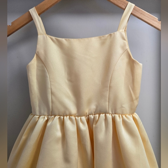 David's Bridal Canary Yellow Flower Girl Dress - Picture 3 of 6